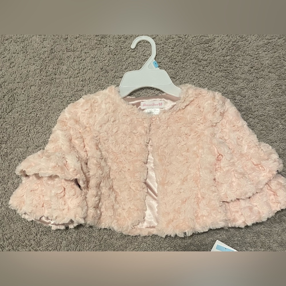 Girls Faux Fur Sweater Jacket